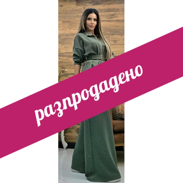 Комплект панталон и сако Alicia зелен